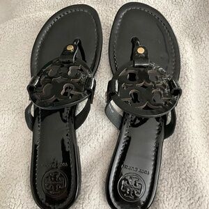 Tory Burch Black Patent Miller Sandal